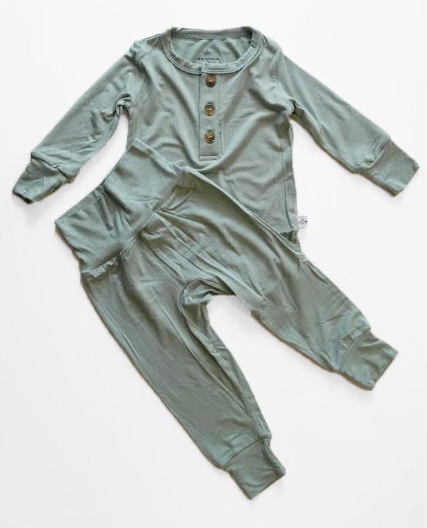 Eucalyptus Bamboo Button-Up Lounge Set