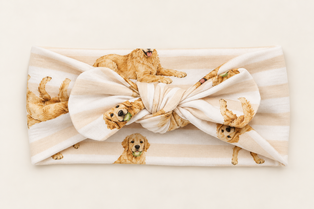 Golden Retriever Bamboo Knot Headband