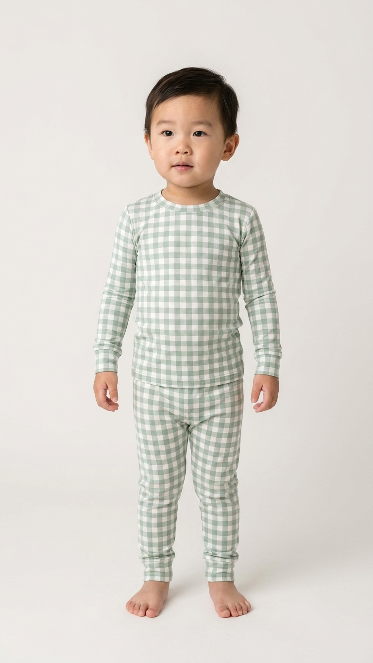 Sage Gingham Bamboo Two-Piece