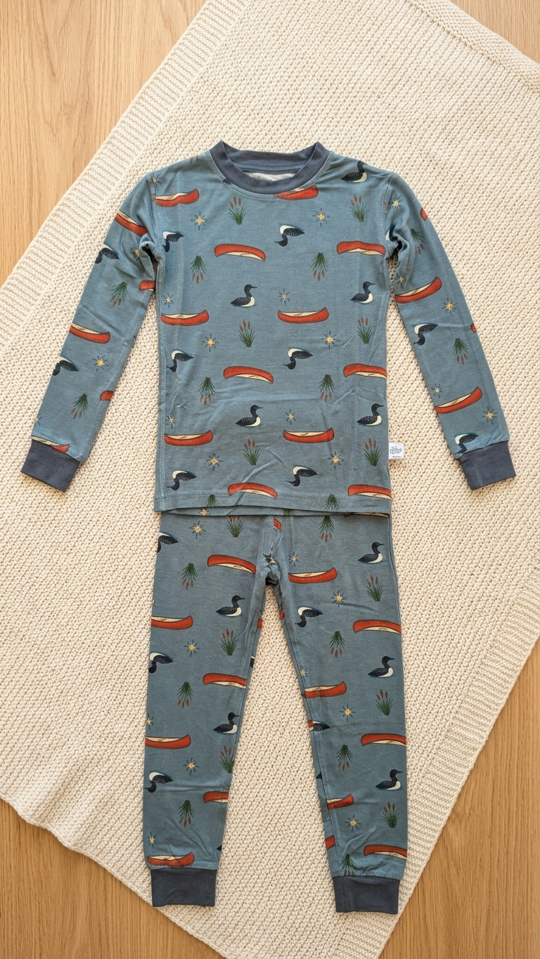 Minnesota Loon Bamboo Two-Piece Pajama Set