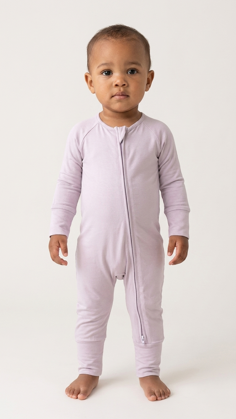 Lavender Bamboo Zippy Romper