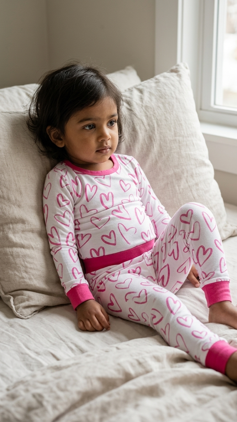 Sweet Vibes Heart Print Toddler Two Piece