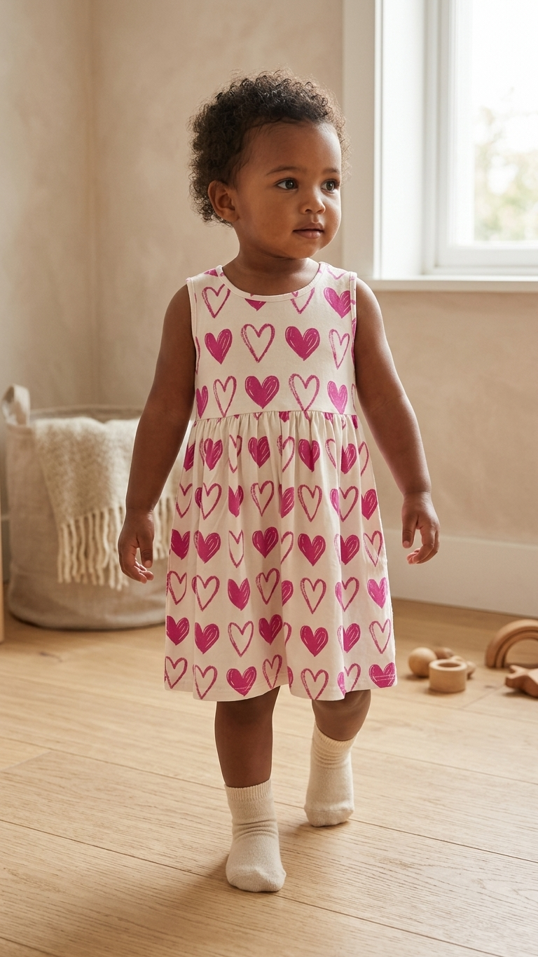 Sweet Pea Hearts Bamboo Dress