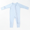 Light Blue Baby Romper - Soft Bamboo Comfort