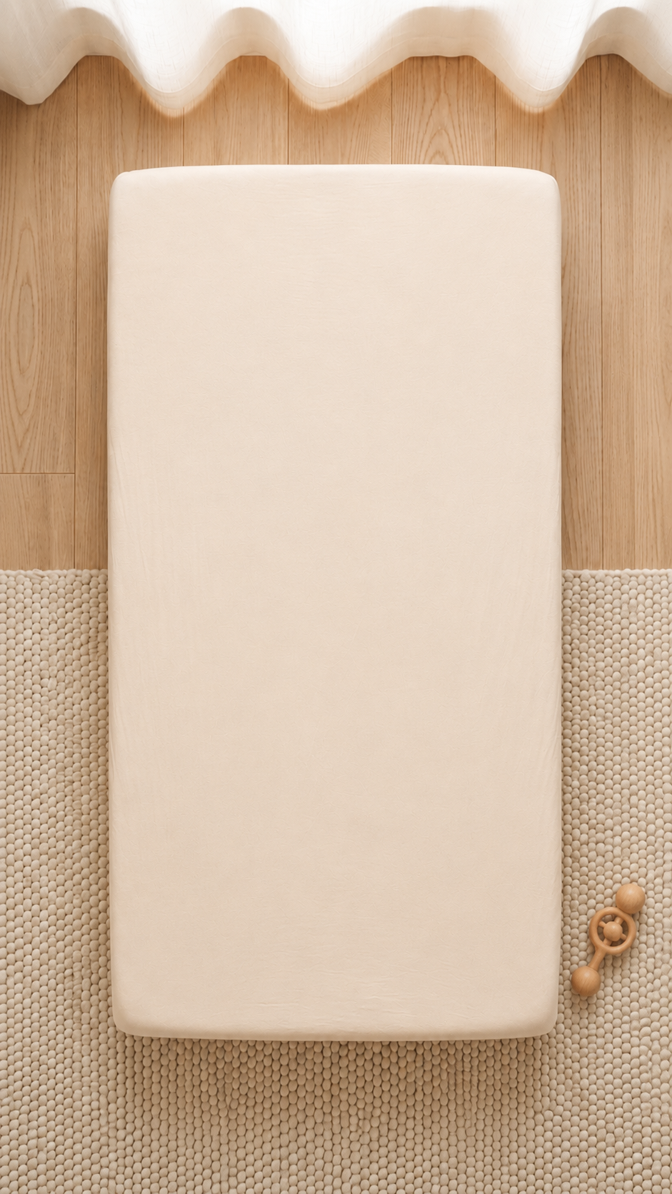 Oatmeal Bamboo Crib Sheet