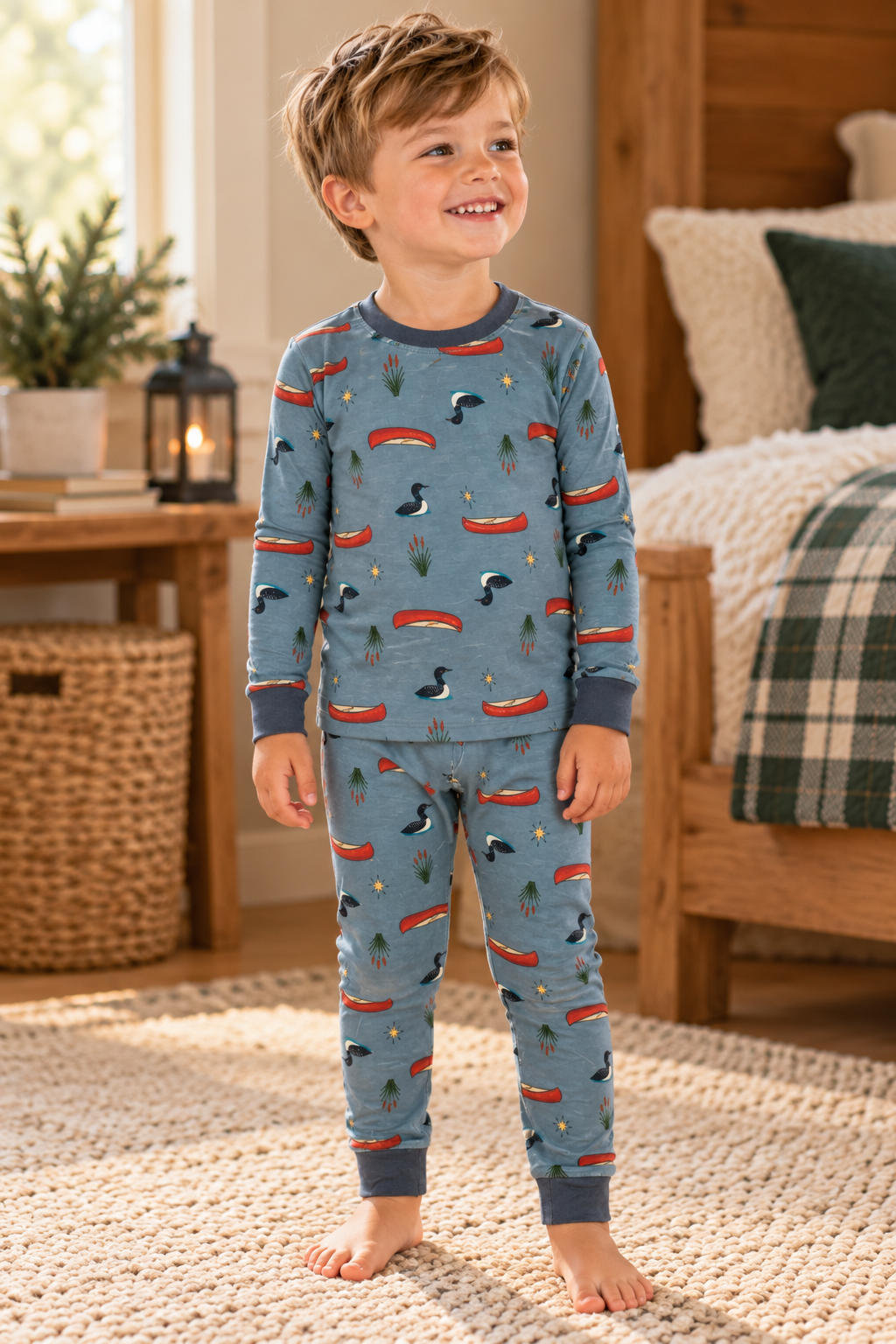 Minnesota Loon Bamboo Two-Piece Pajama Set