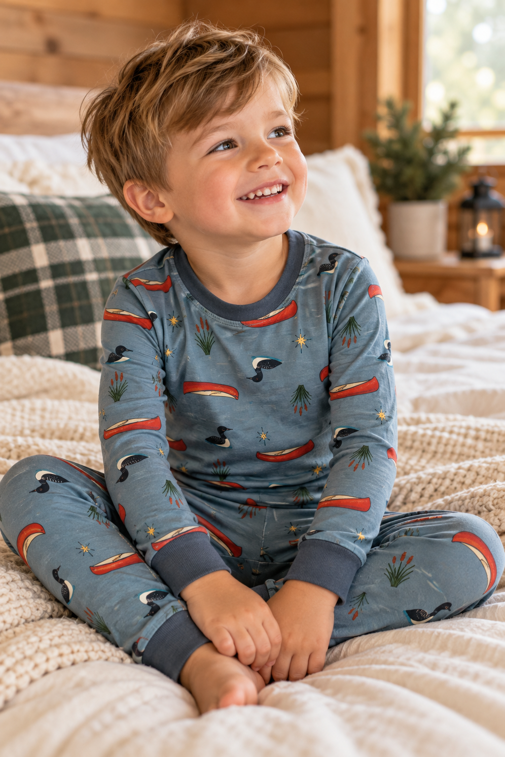 Minnesota Loon Bamboo Two-Piece Pajama Set
