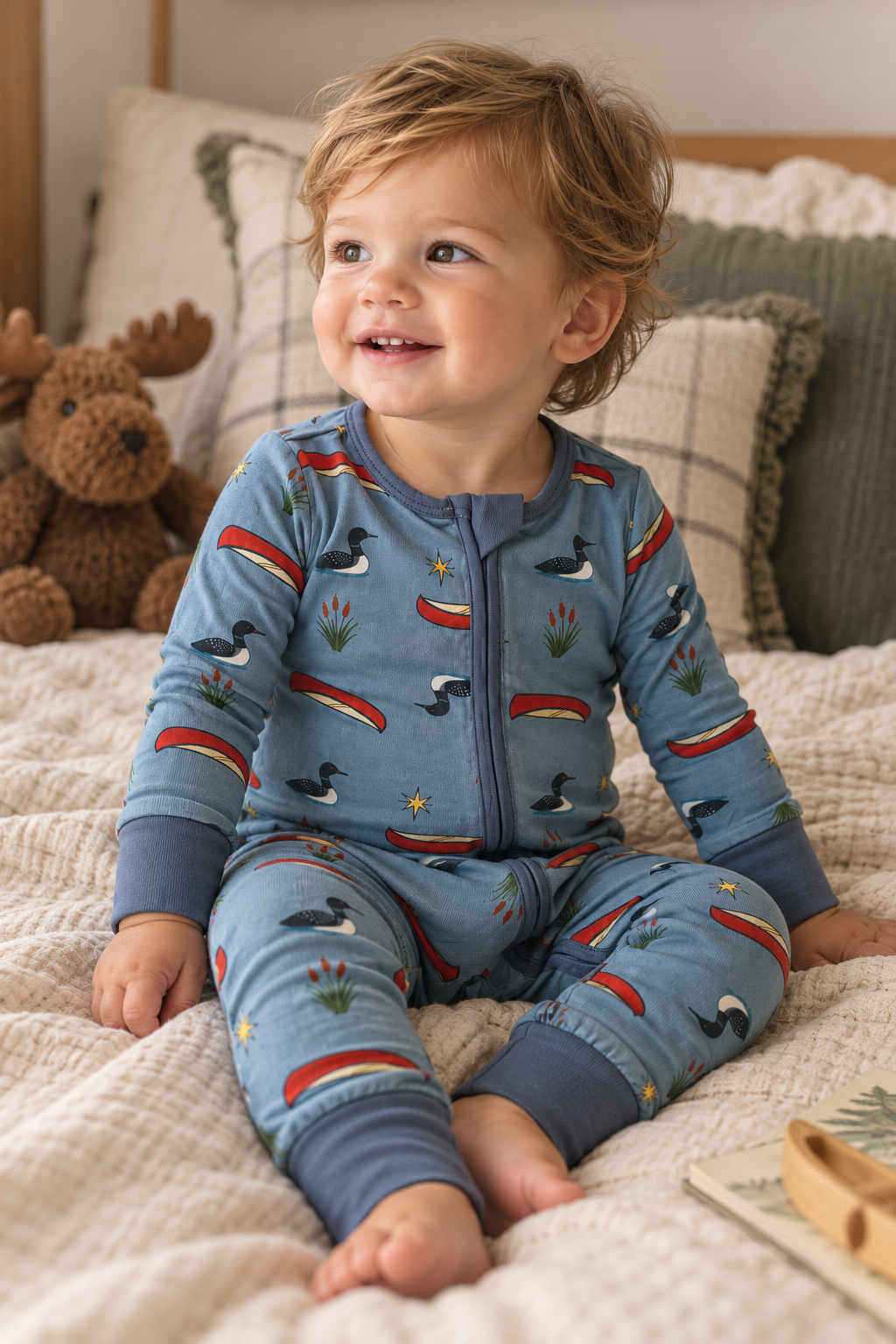 Minnesota Loon Bamboo Zippy Romper