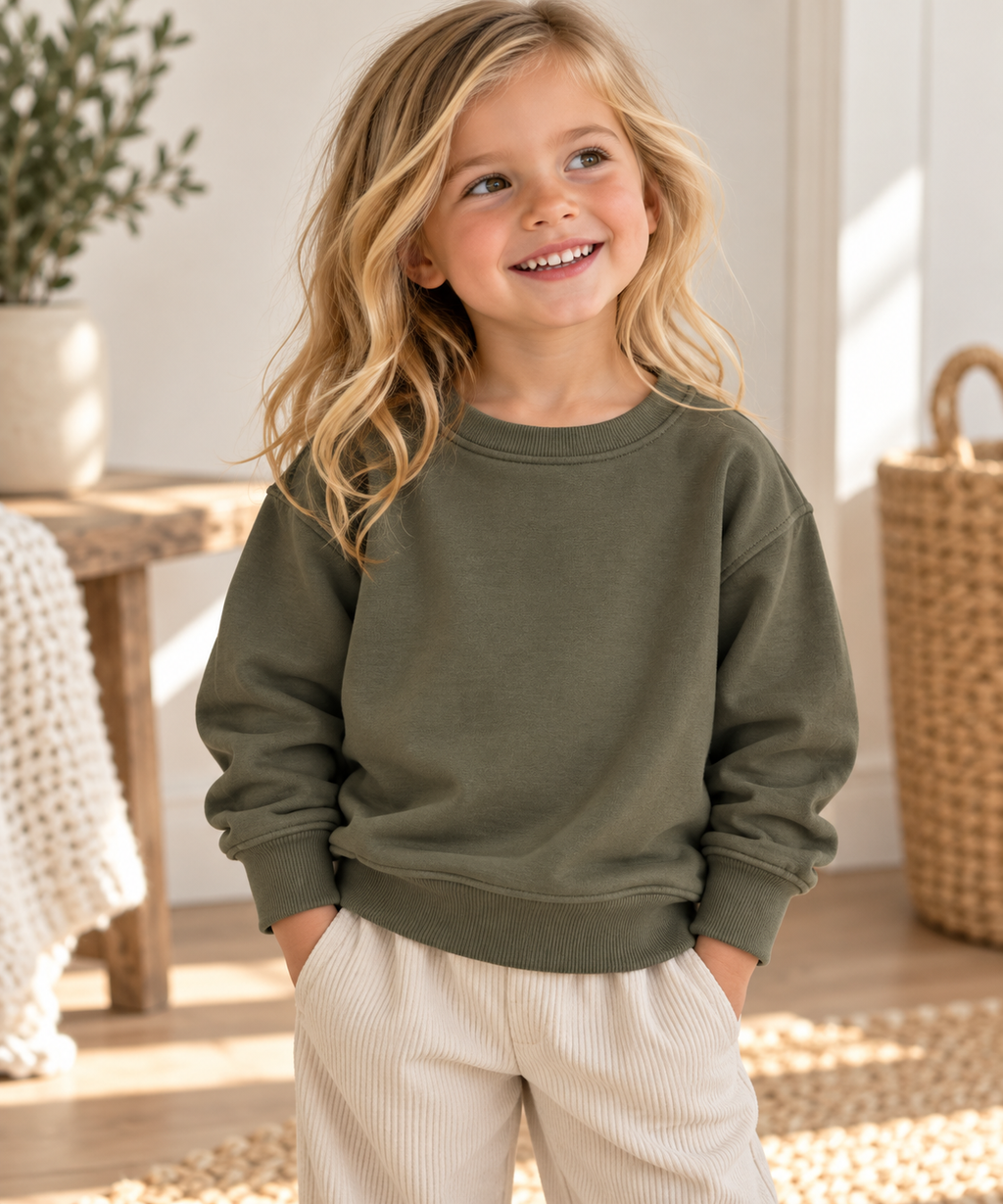 Olive Bamboo Crewneck Sweatshirt