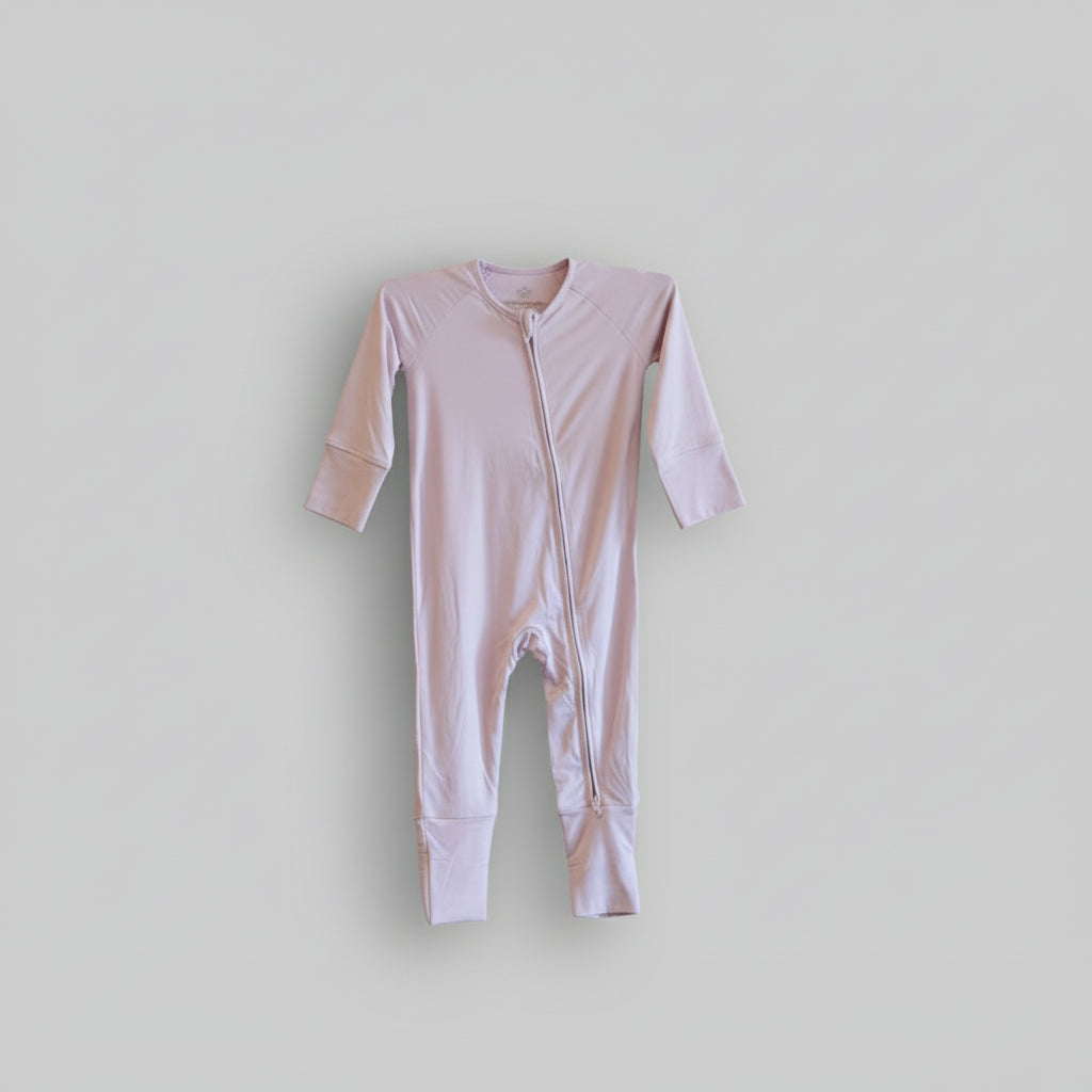 Purple Baby Romper - Soft Bamboo Comfort