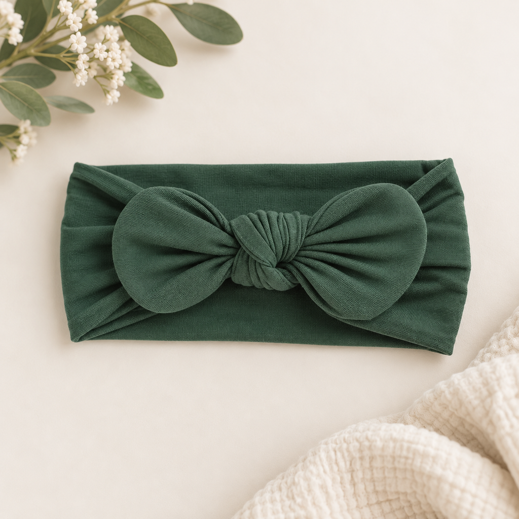 Forest Sage Bamboo Bow Headband