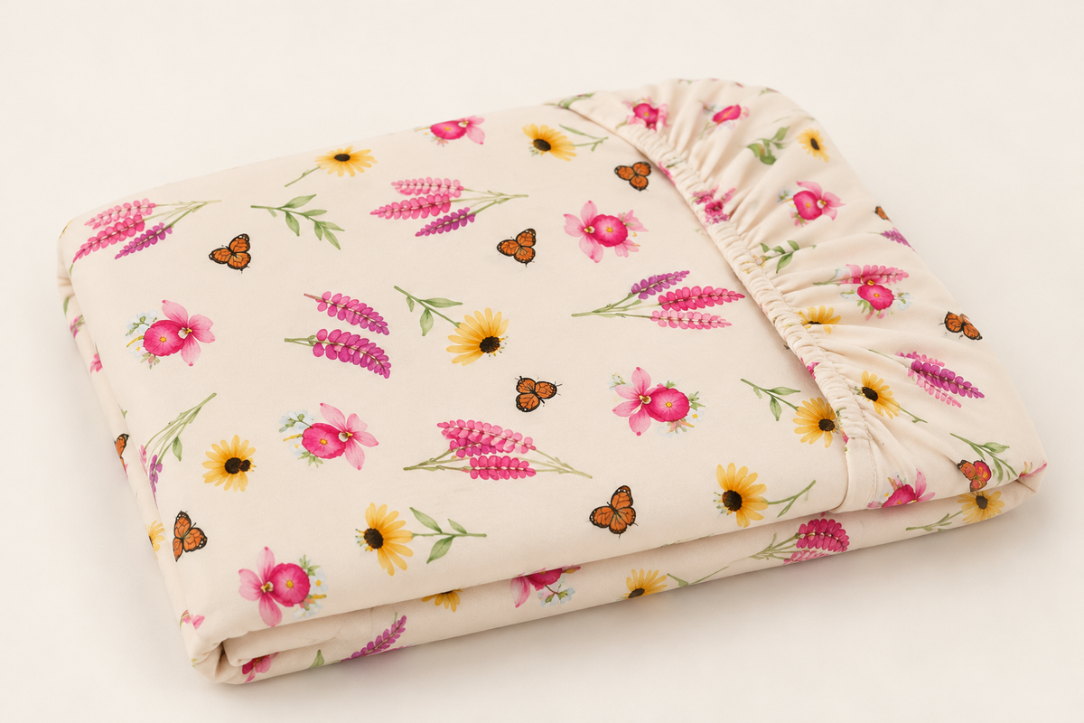 Wildflower Meadow Bamboo Crib Sheet