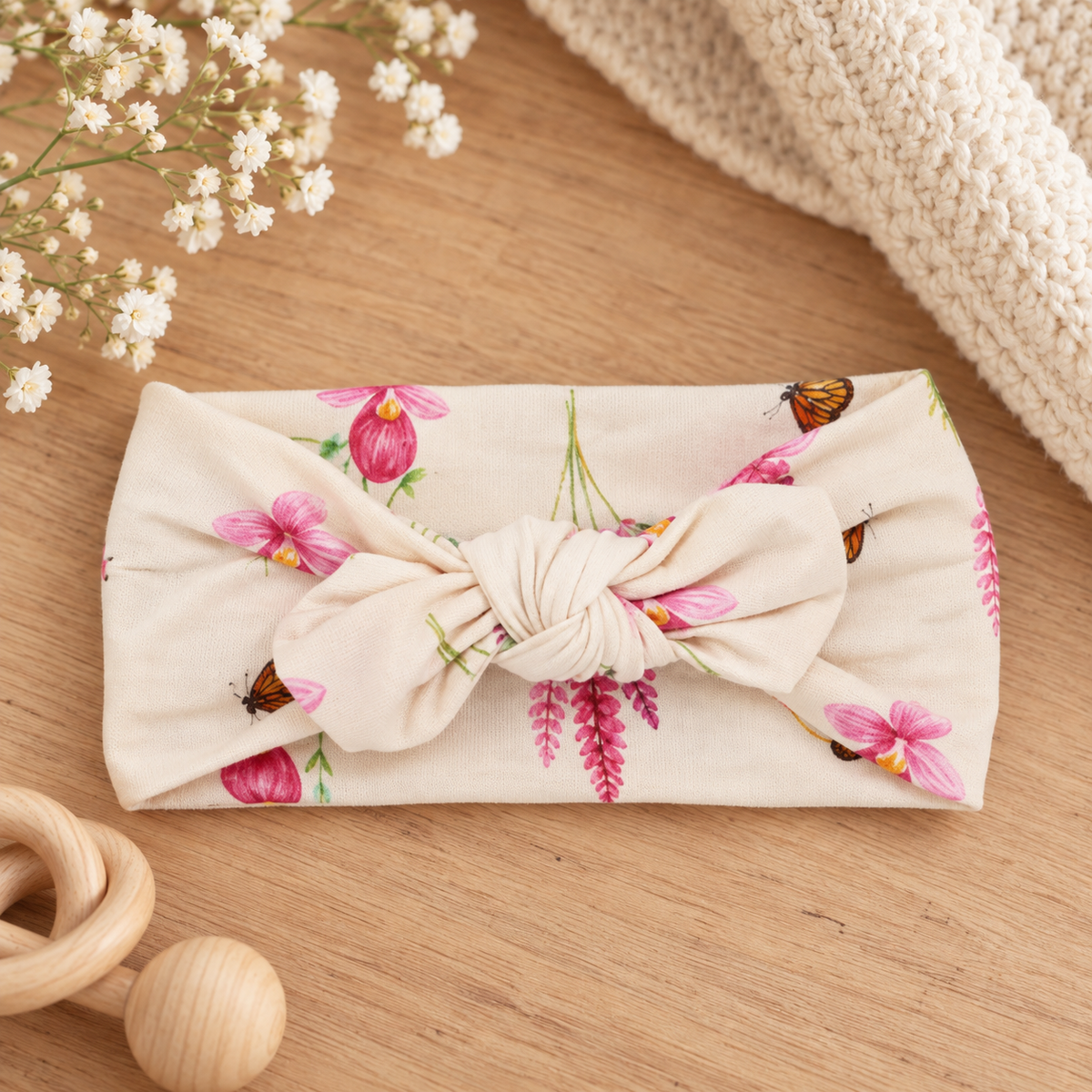 Wildflower Meadow Bamboo Bow Headband