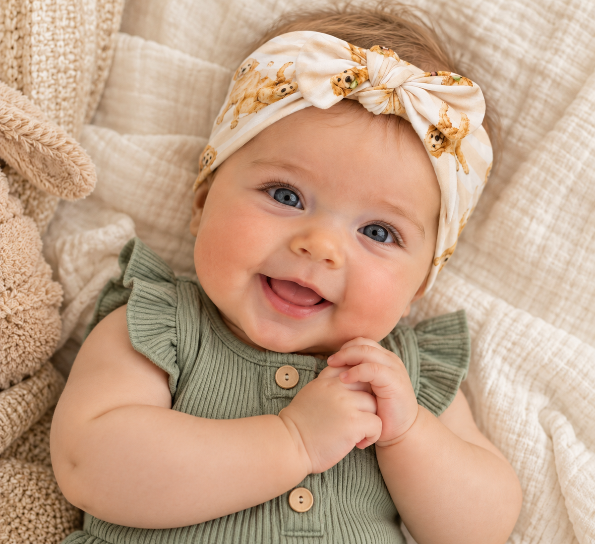 Golden Retriever Bamboo Knot Headband