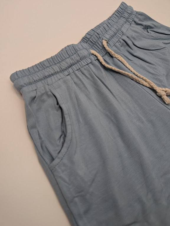 Dusty Blue Bamboo Short & Shirt Set – Soft Two-Piece Toddler Outfit