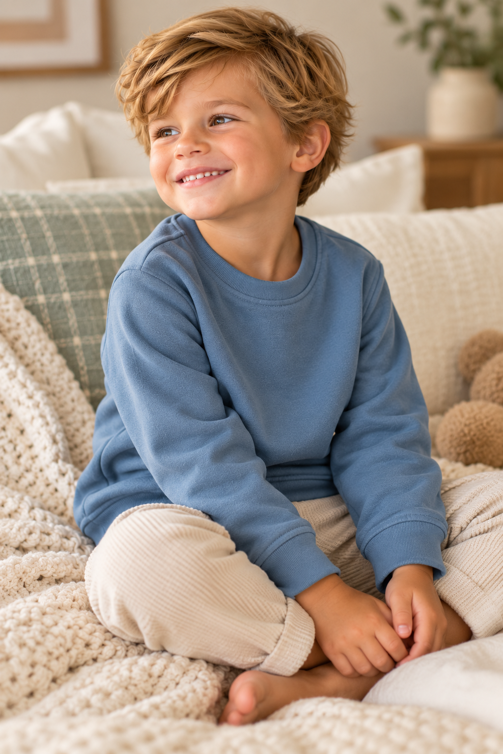 Dusty Blue Bamboo Sweatshirt