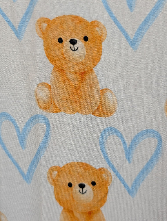 Teddy Bear Hearts Zip Romper