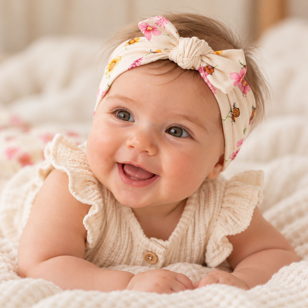 Wildflower Meadow Bamboo Bow Headband