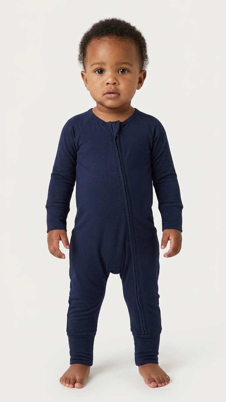 Midnight Bamboo Zippy Romper.