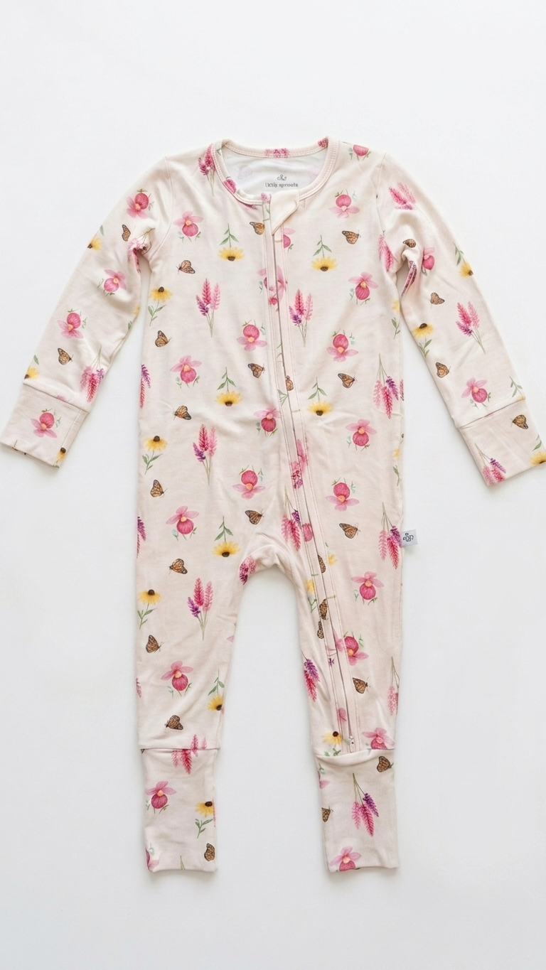 Wildflower Garden Bamboo Zippy Romper