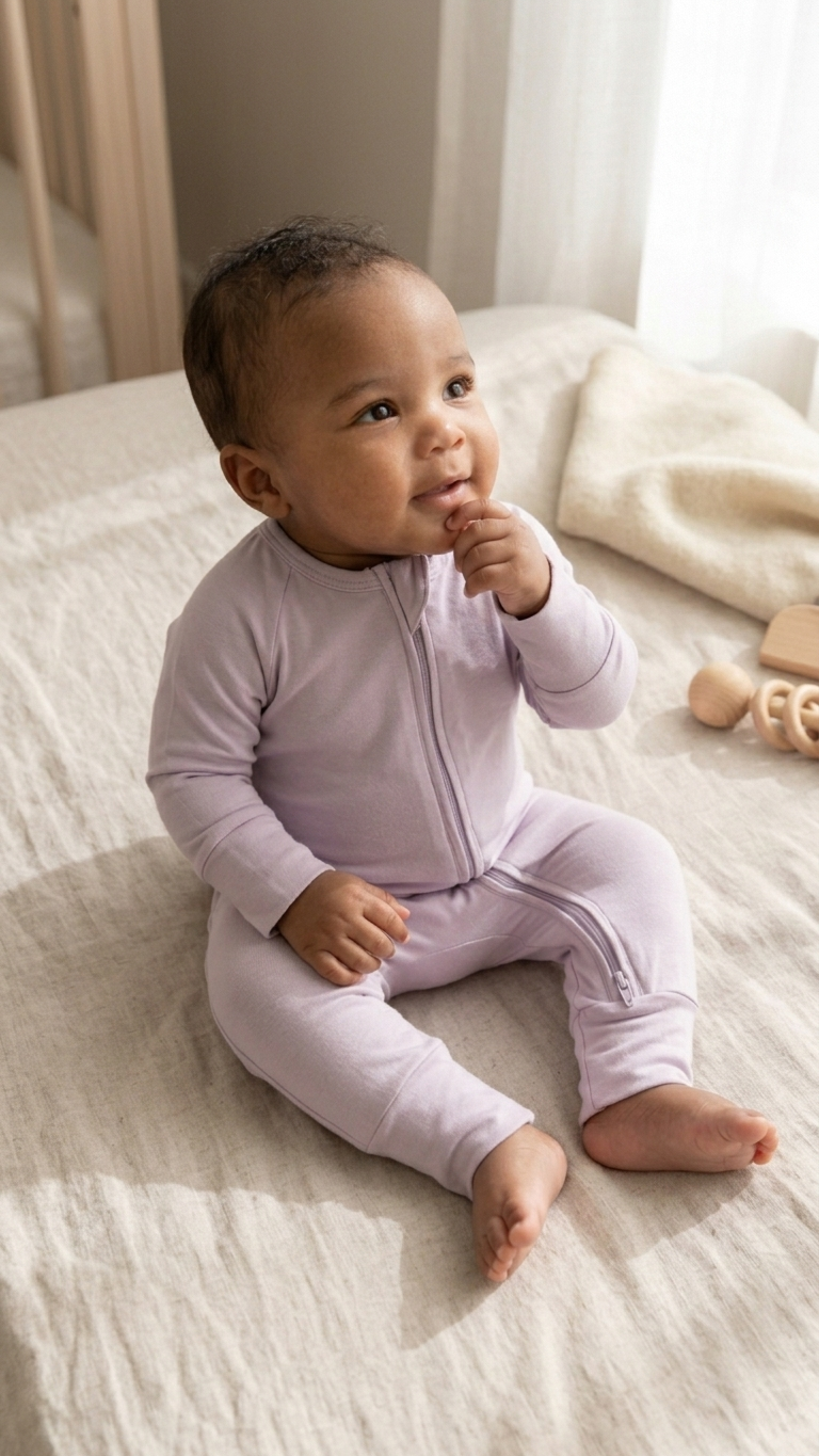 Lavender Bamboo Zippy Romper