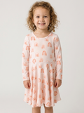 Rainbow Long-Sleeve Bamboo Twirl Dress