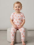 Rainbow Ribbed Bamboo Two-Piece Set