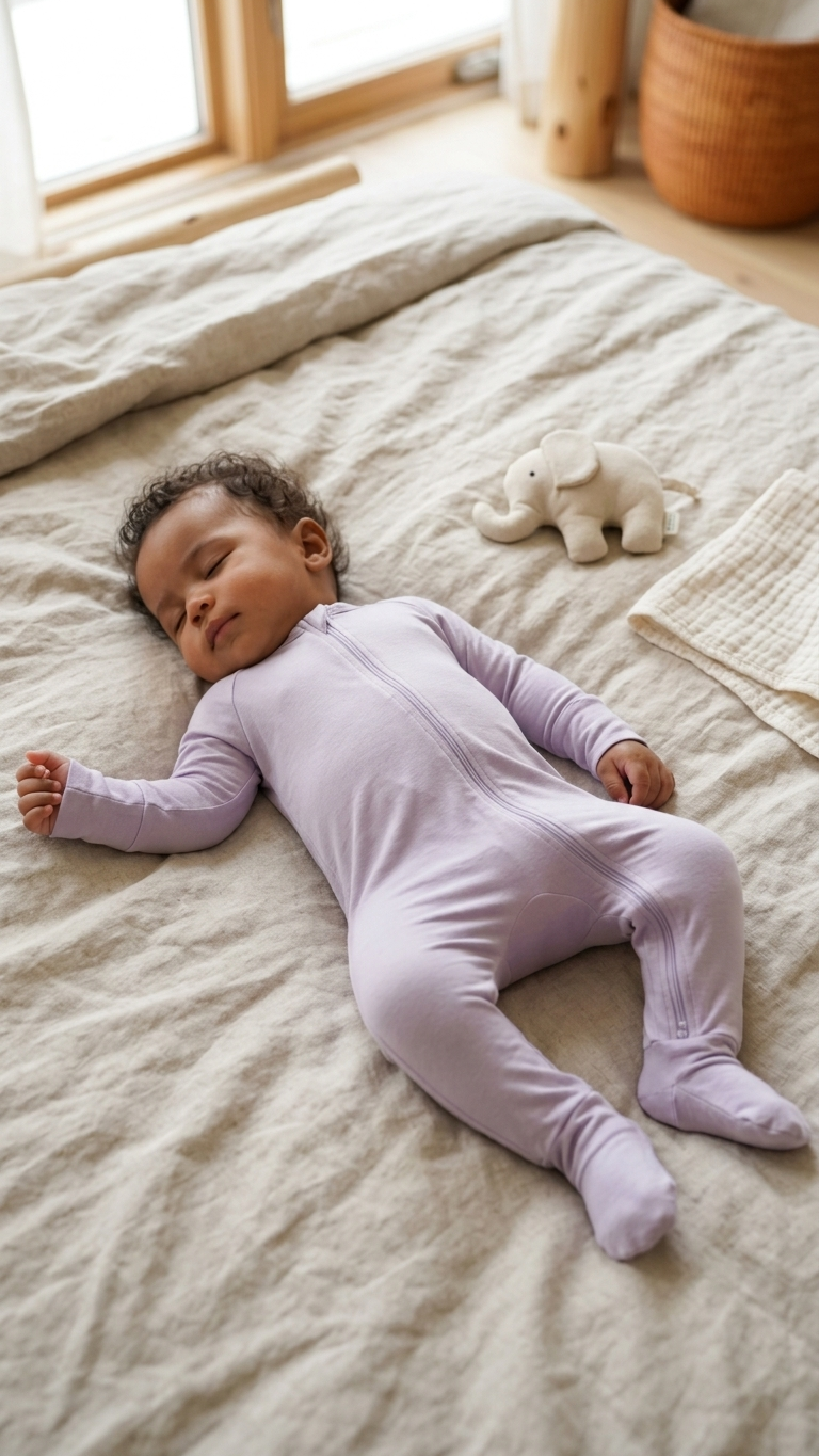 Lilac Bamboo Zippy Romper