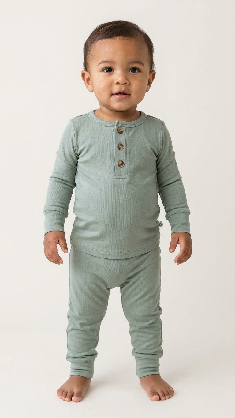 Eucalyptus Bamboo Button-Up Lounge Set