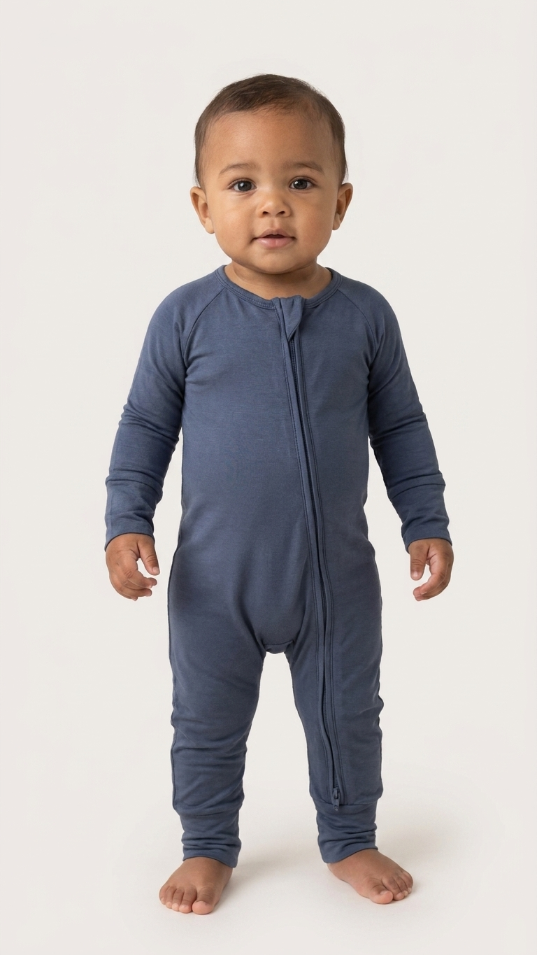 Storm Bamboo Zippy Romper