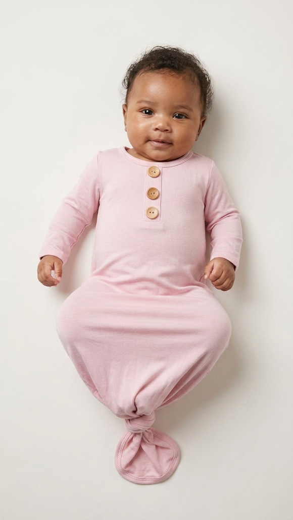 Petal Bamboo Newborn Knotted Gown