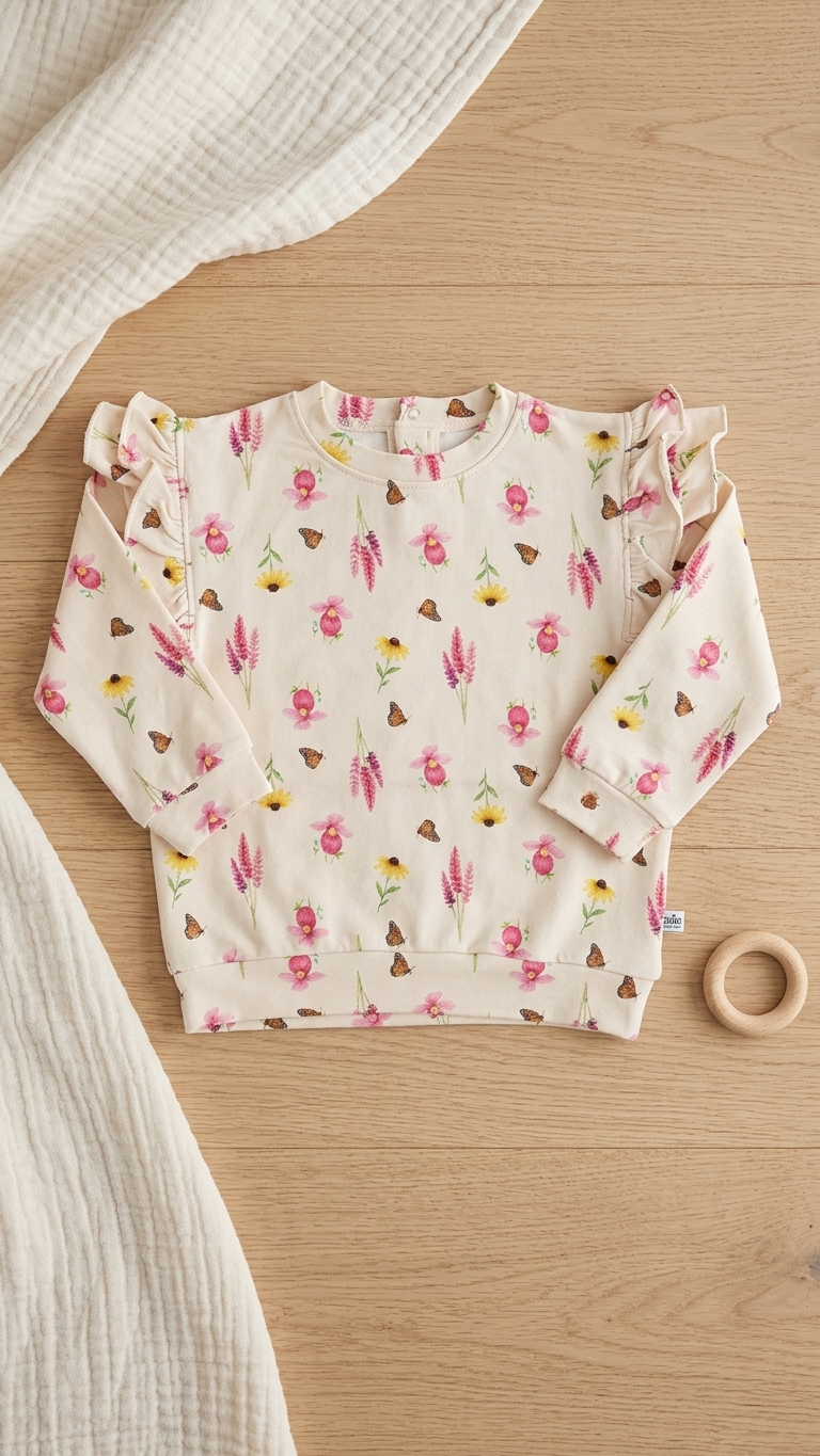 Wildflower French Terry Ruffle Sweatshirt