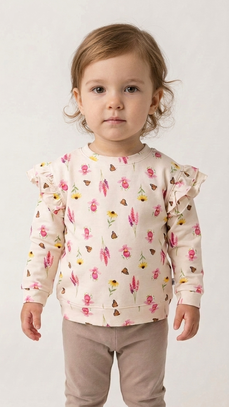 Wildflower French Terry Ruffle Sweatshirt