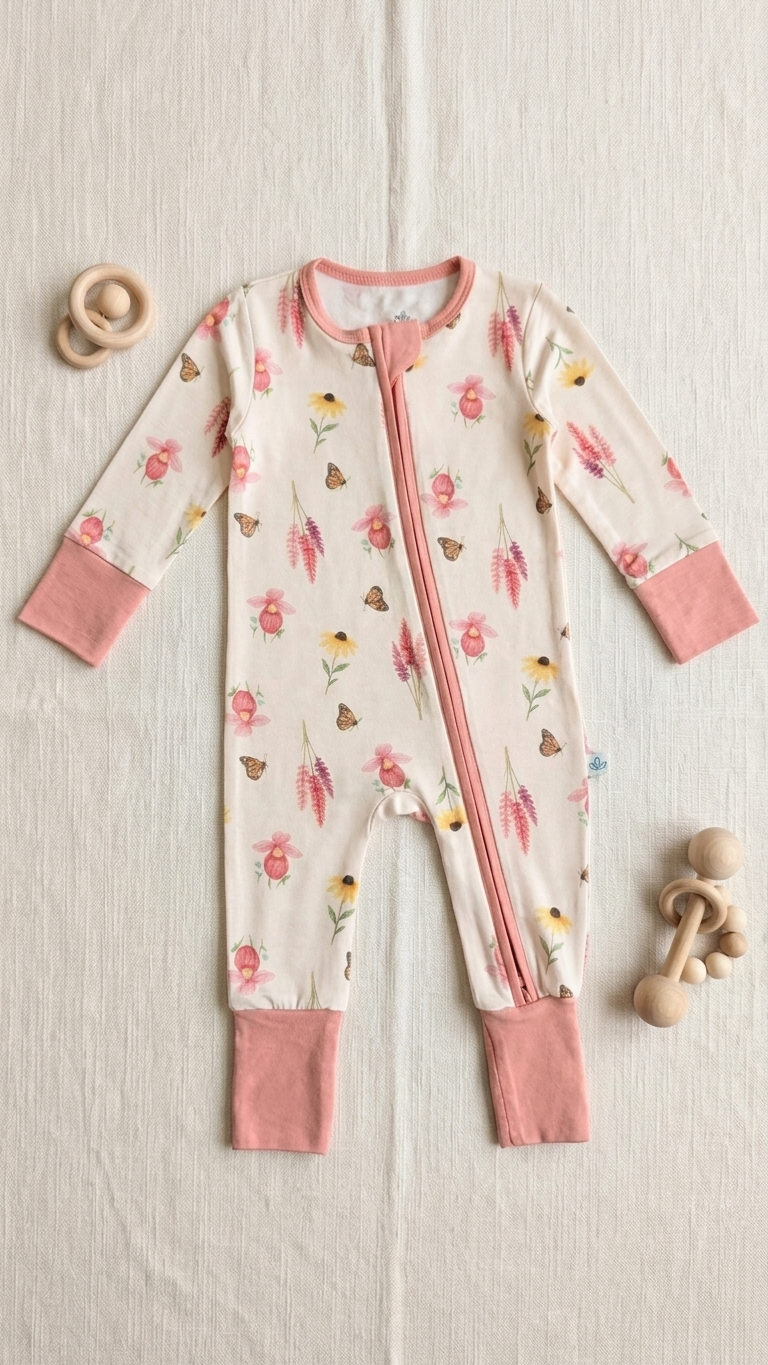 Wildflower Garden Bamboo Zippy Romper
