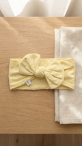 Butter Yellow Bamboo Bow Headband